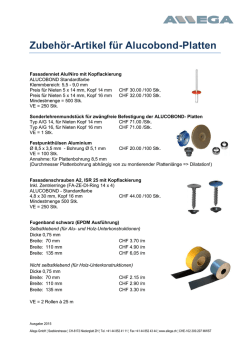 Zubehör-Artikel für Alucobond-Platten