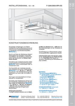 INSTALLATIONSKANAL I 190I 130