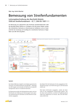 Bemessung von Streifenfundamenten