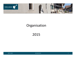 Organisation 2015 - Gemeinde Wiedlisbach