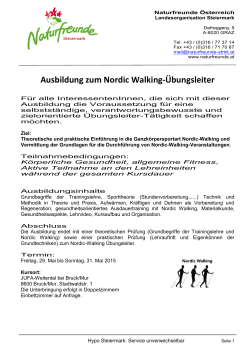 Ausbildung zum Nordic Walking-Übungsleiter