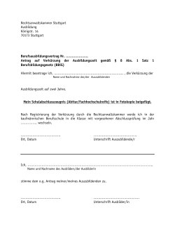 Rechtsanwaltskammer Stuttgart Ausbildung Königstr. 14 70173