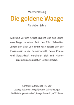 Die goldene Waage - Medizinische Sektion am Goetheanum