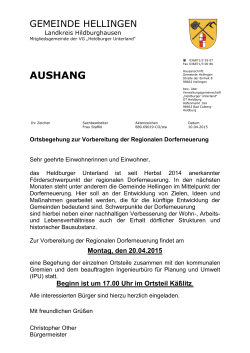 AUSHANG - Gemeinde Hellingen