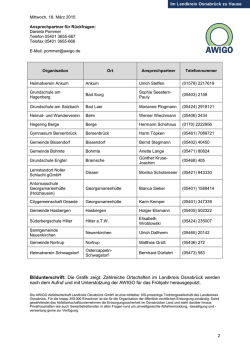eineAuswahl von Organisationen