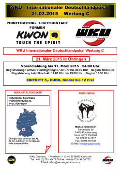 WKU Internationaler Deutschlandpokal 21.03.2015 Wertung C