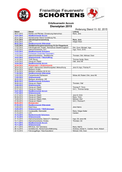 Dienstplan zum als PDF