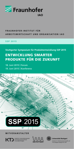 SSP| 2015 - am Fraunhofer IAO - Fraunhofer