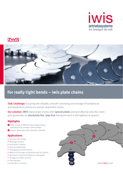 JWIS Plate Chains product flyer