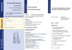 Flyer  zur Jahresfachtagung des DVW Thüringen 2015