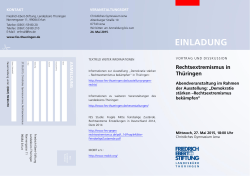 einladung - Landesbüro Thüringen der Friedrich-Ebert