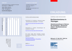 einladung - Landesb&uuml;ro Th&uuml;ringen der Friedrich-Ebert