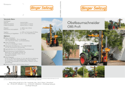 Prospekt Binger Seilzug Obstbaumschneider OBS Profi