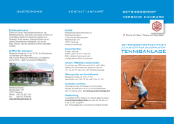 Tennis Flyer - BSV Hamburg