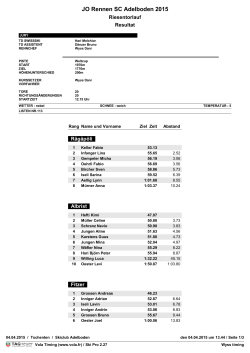 JO-Abschlussrennen - Skiclub Adelboden