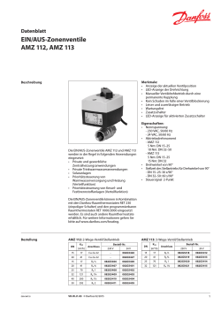 EIN/AUS-Zonenventile AMZ 112, AMZ 113