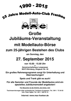 Jubil&auml;umsveranstaltung