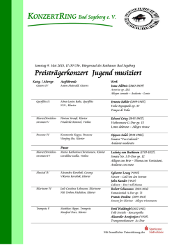 info zum Konzert - Konzertring Bad Segeberg