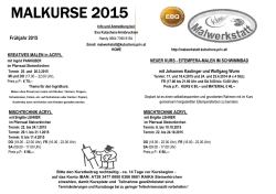 Jahresprogramm von 2015