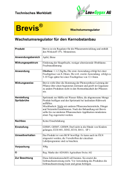 Brevis technisches Merkblatt