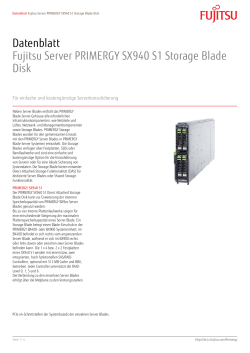 Datenblatt Fujitsu Server PRIMERGY SX940 S1 Storage Blade Disk