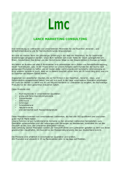 LMC Broschüre - LANCE Marketing Consulting
