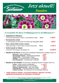 Jetzt aktuell! - Gartencenter Seebauer