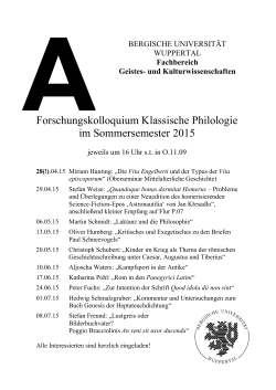 Programm - Klassische Philologie / Latein