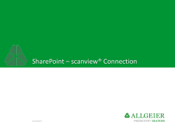 SharePoint – scanview® Connection