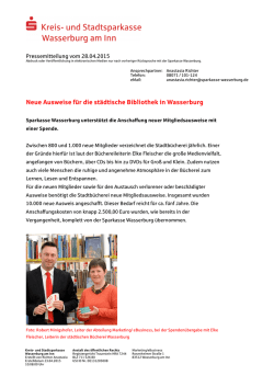 Neue Ausweise für die städtische Bibliothek in Wasserburg