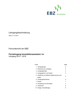 Fernlehrgang Immobilienassistent