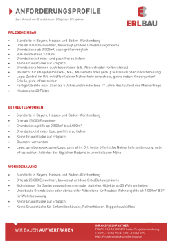 ANFORDERUNGSPROFILE