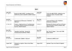 Jahresprogramm 2014 / Annual Programm 2014 - Anglo