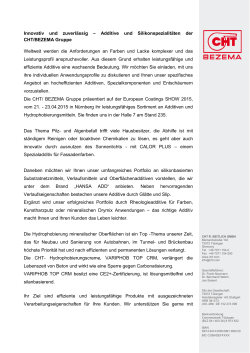 Pressemitteilung CHT BEZEMA ECS 2015