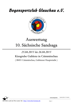 Ergebnisliste 10. sächsische Sandsaga 2015