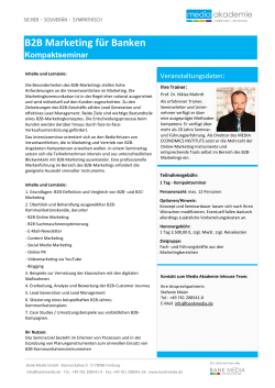 B2B Marketing für Banken-PDF - Bank Media Unternehmensgruppe