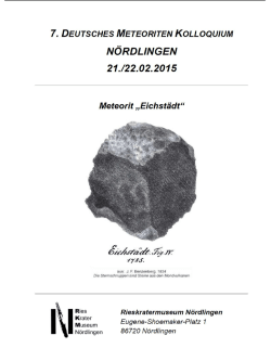 Referenten und Vortr&auml;ge - Freunde des RiesKraterMuseums