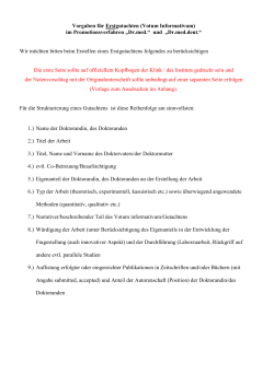 Formvorlage für Erstgutachter - Medizinische Fakultät Heidelberg