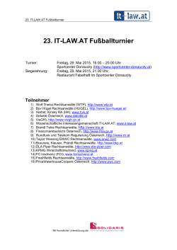23. IT-LAW.AT Fußballturnier