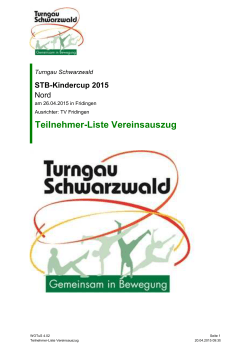 STB-Kindercup 2015 - Turngau Schwarzwald