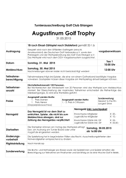 Augustinum Golf Trophy