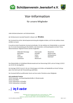 Vor-Information - Schützenverein Jeersdorf