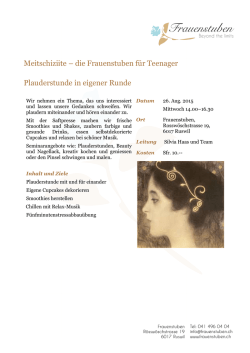 Infos - Die Frauenstuben