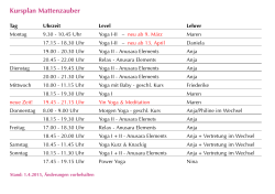 Kursplan Mattenzauber