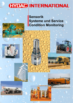 Sensorik Systeme und Service Condition Monitoring
