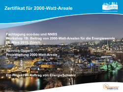 Zertifikat für 2000-Watt-Areale