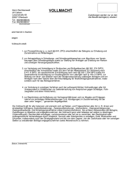 PDF-Datei Vollmacht - Rechtsanwalt Ulf Callsen
