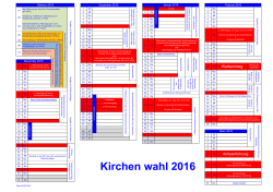 Terminplan - Kirchenwahl 2016