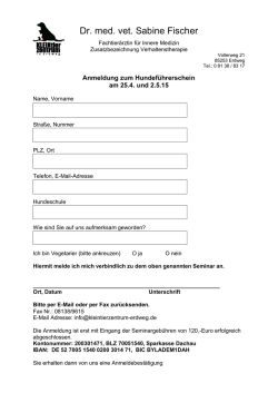 Dr. med. vet. Sabine Fischer