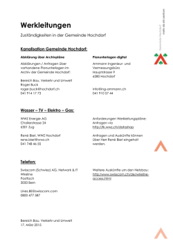 Werkleitungen - Gemeinde Hochdorf